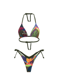 Isla Brava vera set bikini | Reversible Olive Green