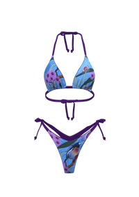 Calma en el campo vera set bikini | Reversible deep plum