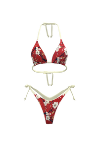 Blossom vera set bikini | Reversible Ivory/Blck