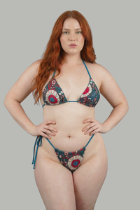 Mystic blue, scrunch bikini | Reversible